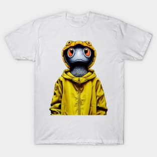 A turtle grey with yellow raincoat T-Shirt